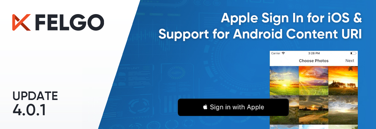 Release 4.0.1: Support for Apple Sign In and Android Content URI, Improved Felgo Live Permissions on macOS
