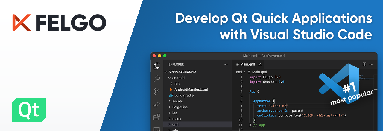 QML Extension for Visual Studio Code: Develop Qt Quick with VS Code and QML Hot Reload